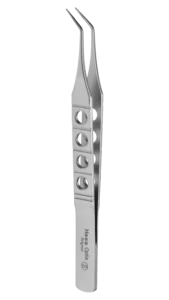 Fixation Forceps, Kelman-McPherson Forceps with Angled, 5mm Tying Platforms shaft and a Flat Handle